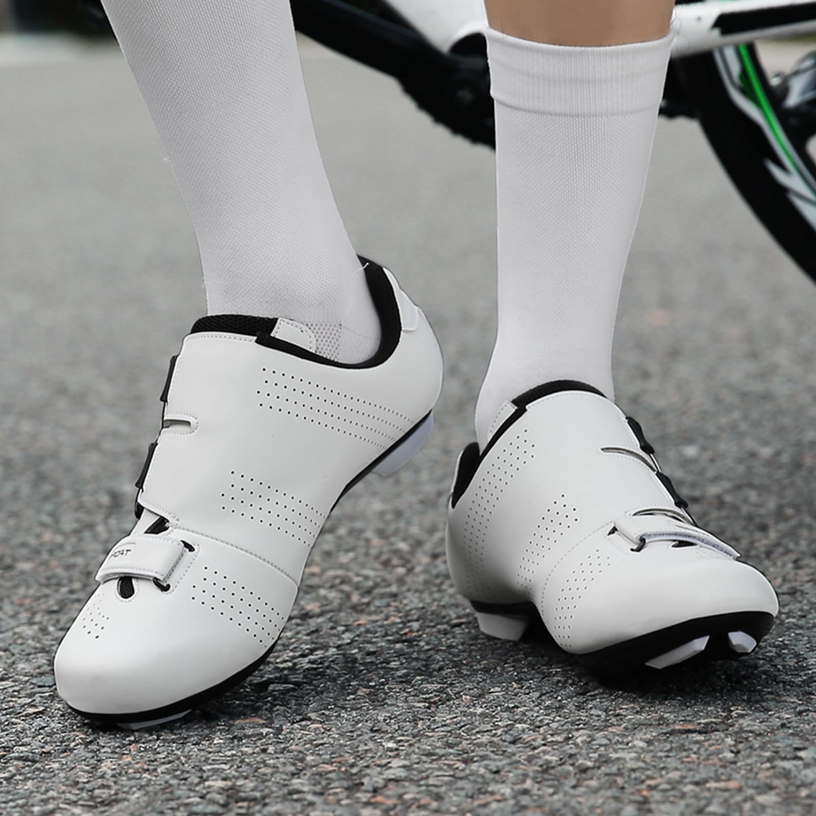 Scarpe da Ciclismo Unisex-Adulto Traspirante Ciclismo Scarpe da Ginnastica Scarpe da Bici Strada Uomo Donna Compatibile con SPD e Delta Blocco Pedale