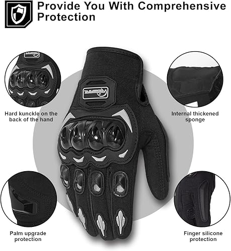 Miniatura 2 de RIGWARL Guantes de motocicleta para hombres y mujeres, pantalla táctil, guantes ligeros antideslizantes para motocross