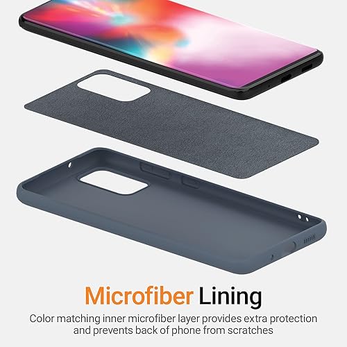 Miniatura 4 de JUST4YOU Carcasa suave para Samsung Galaxy S20 Plus, cubierta de ajuste delgado, forro de microfibra, acabado mate (gris) CS_ST_GS20P_GY