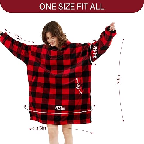 Vista 113 de LetsFunny Manta con capucha, manta de forro polar Sherpa de gran tamaño, súper suave, cálida y acogedora con bolsillo gigante, para mujeres, Aguacate