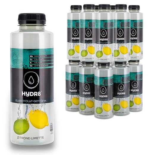 HYDR8 Elektrolytgetränk ohne Zucker mit erfrischendem Zitrone-Limette ...