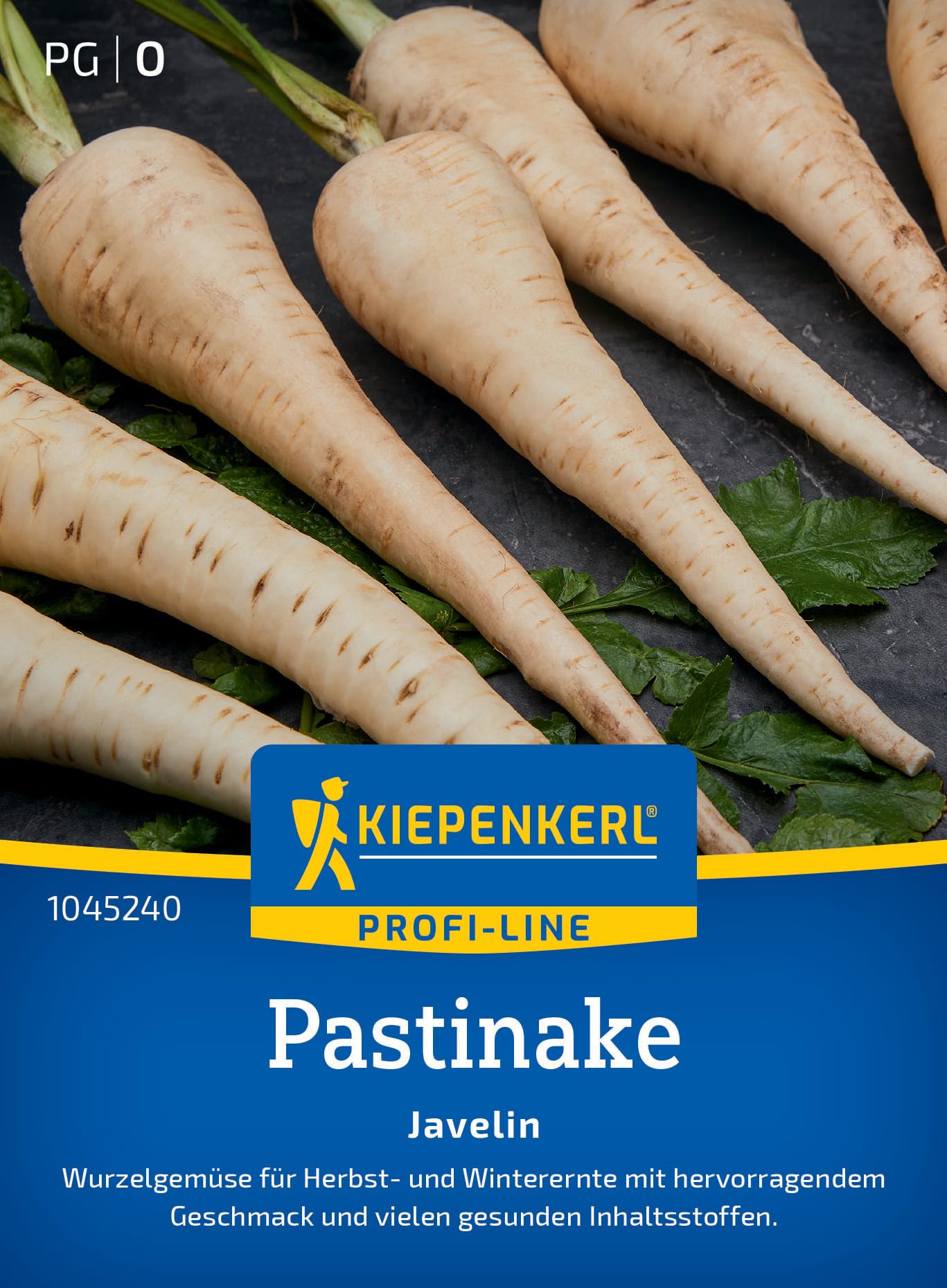 Kiepenkerl Profi-Line Pastinakensamen Javelin, F1 1045240 - Wurzelgemüse für Herbst- und Winterernte, robuste Pflanzen, winterhart, Pastinakensamen für 6-8 lfd. Meter