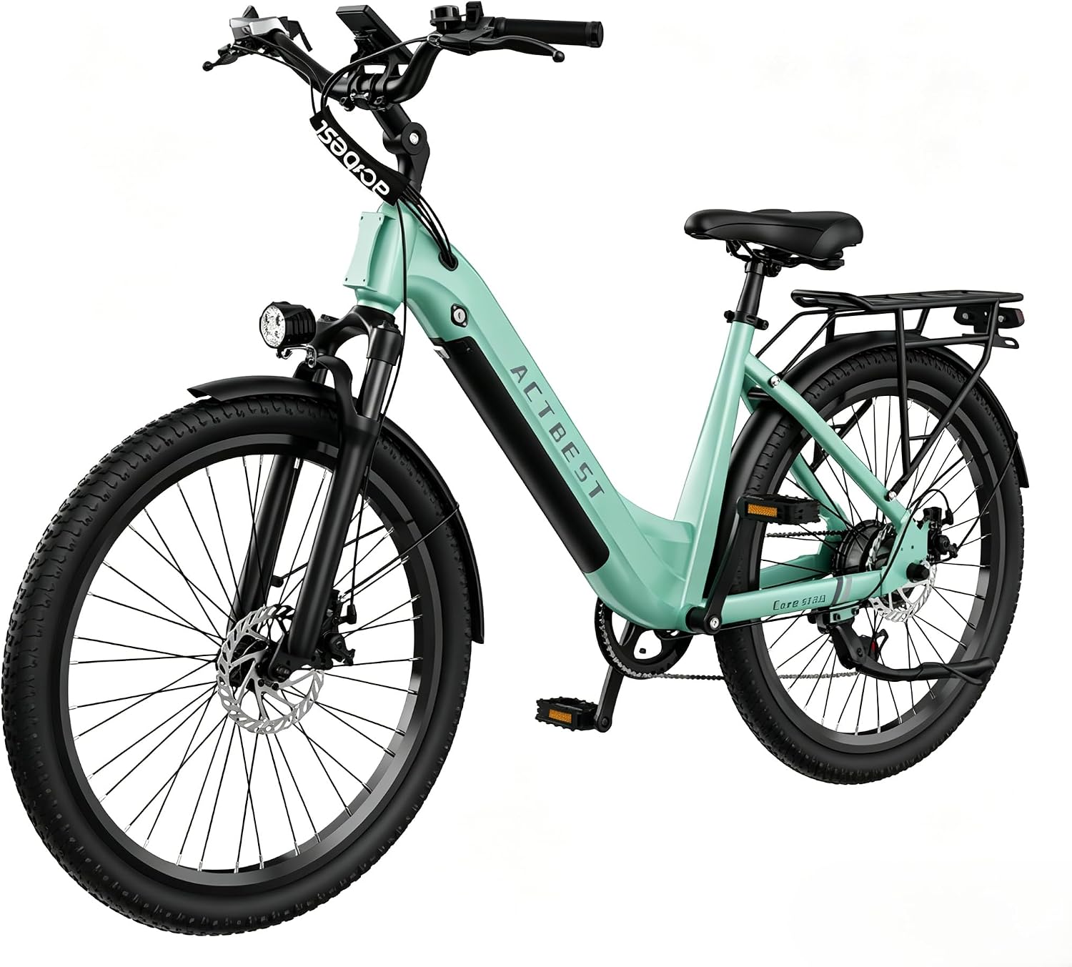 Core 2.0 Electric Bike for Adults, 26'' 1200W-Peak Step-Thru Commuter Ebike with 500WH Removable Battery, 7-Speed 28MPH up to 55 Miles E-Bike, Electric Bicycles for Women/Men