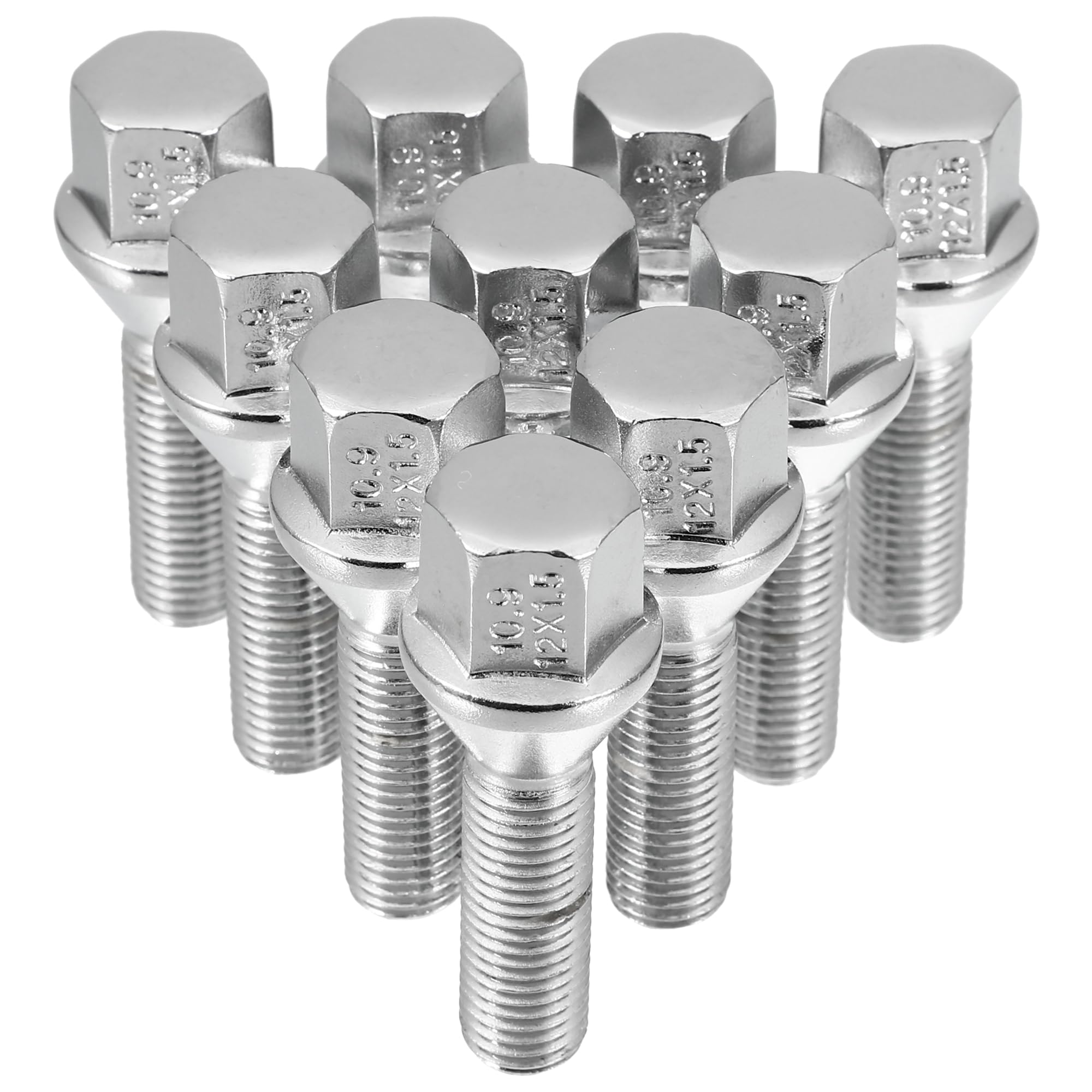QUARKZMAN M12 x 1.5 Ruota Bulloni Ruota Bulloni Capocorda Dadi Ruota Borchie Set 10pz