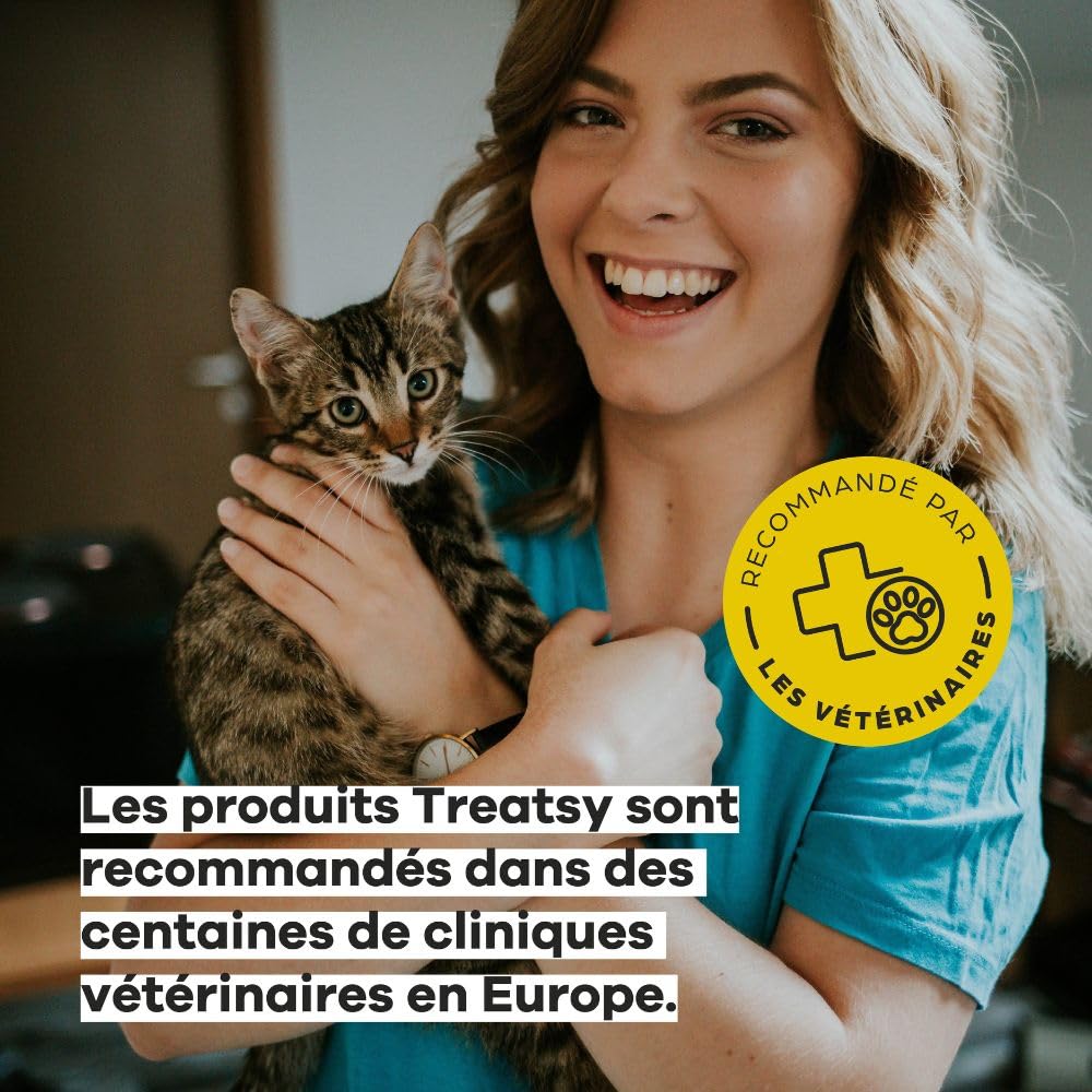 Complément Alimentaire pour Chat Digestion - Contre diarrhée & Constipation - Pré- & probiotiques, psyllium - Recommandé par Les vétérinaires