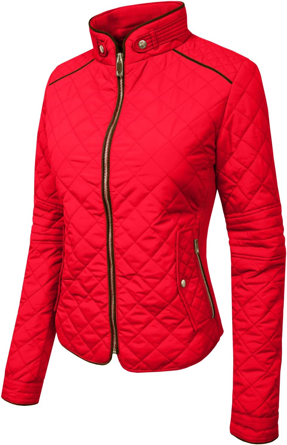 NE PEOPLE Womens Lightweight Quilted Zip Jacket (S-3XL) - Image 3