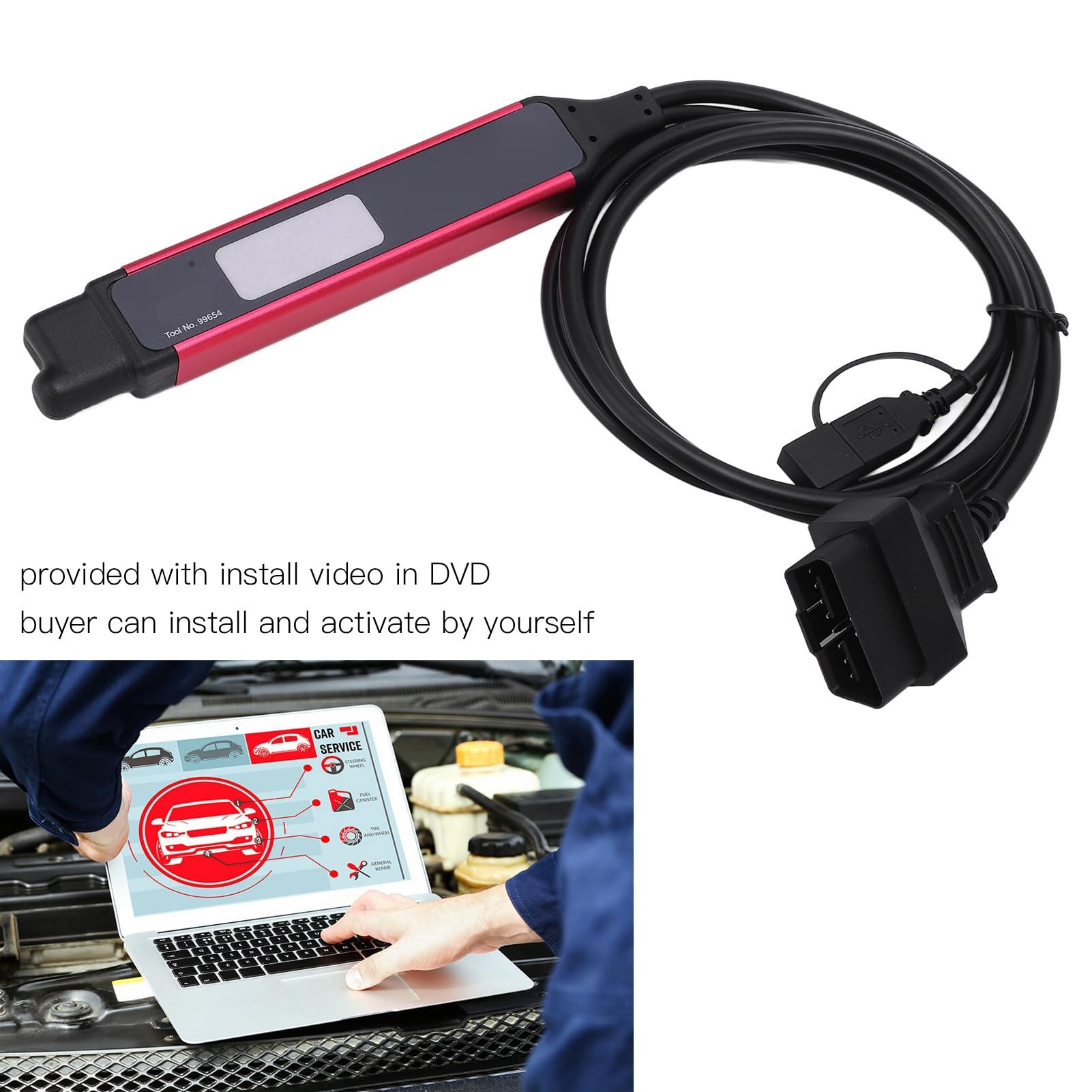Generic Lector de Códigos Inalámbrico VCI 3, Herramienta de Diagnóstico Rápido para Camiones, Herramienta Compacta de Escaneo de Fallas del Motor para Vehículos Pesados, Carcasa de Aluminio,