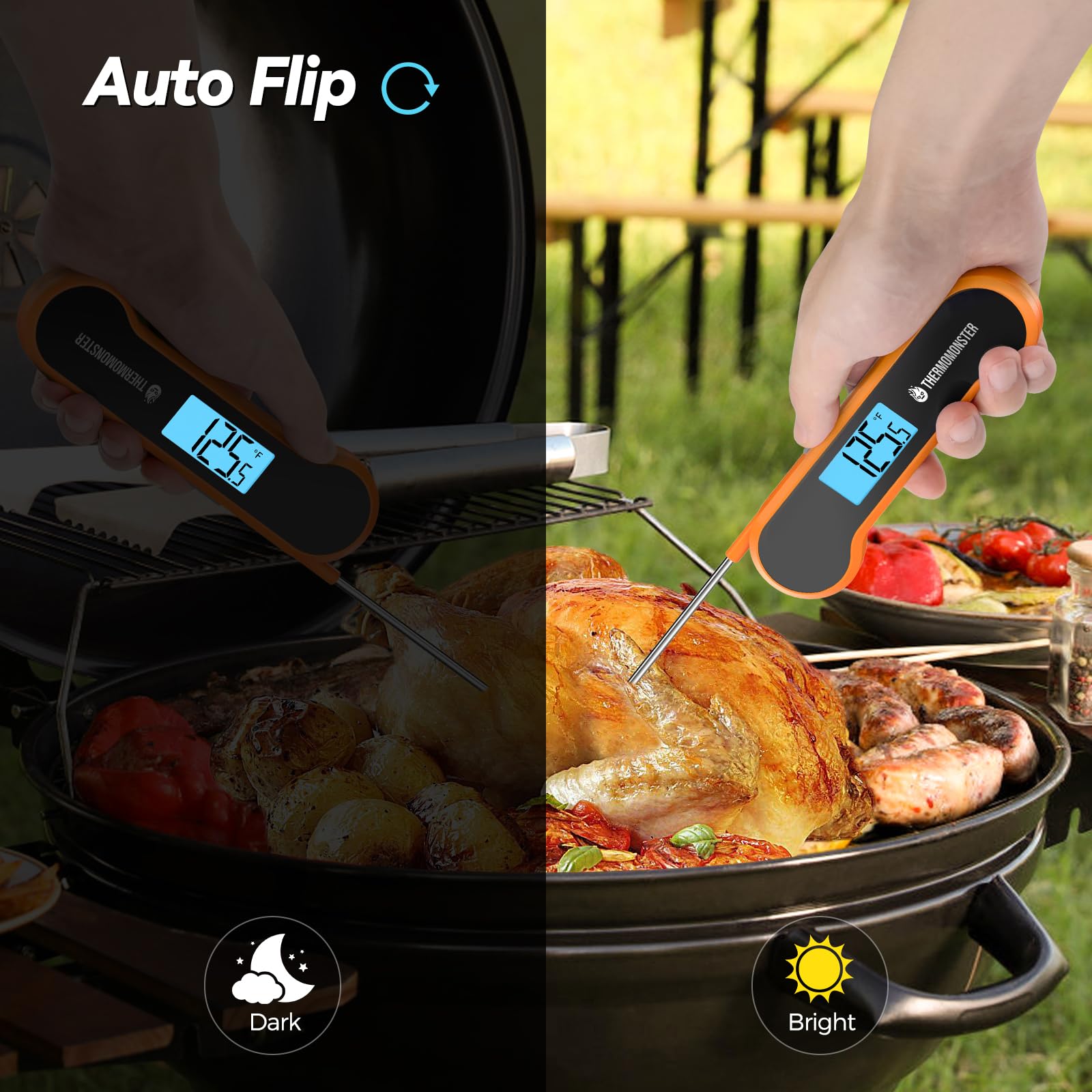 Termometro digitale per carne a lettura istantanea da 0,5 secondi con precisione ± 0,5 - 15 °C, termometro per alimenti per cucinare gadget da cucina, forno, grill, caramelle, barbecue, accessori