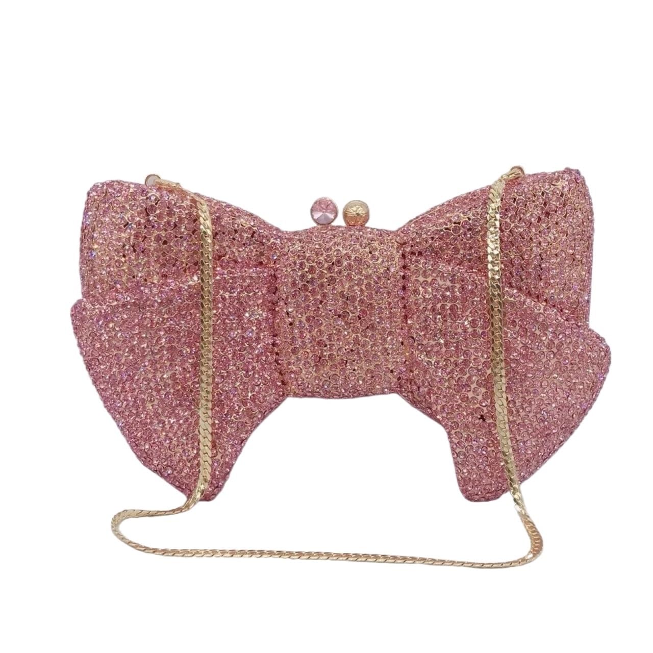 Bolso de Mano Mujer Bolso de mano noche cristal for mujer, con forma lazo, diamantes imitación, for fiesta, boda, graduación, nupcial, bolsos