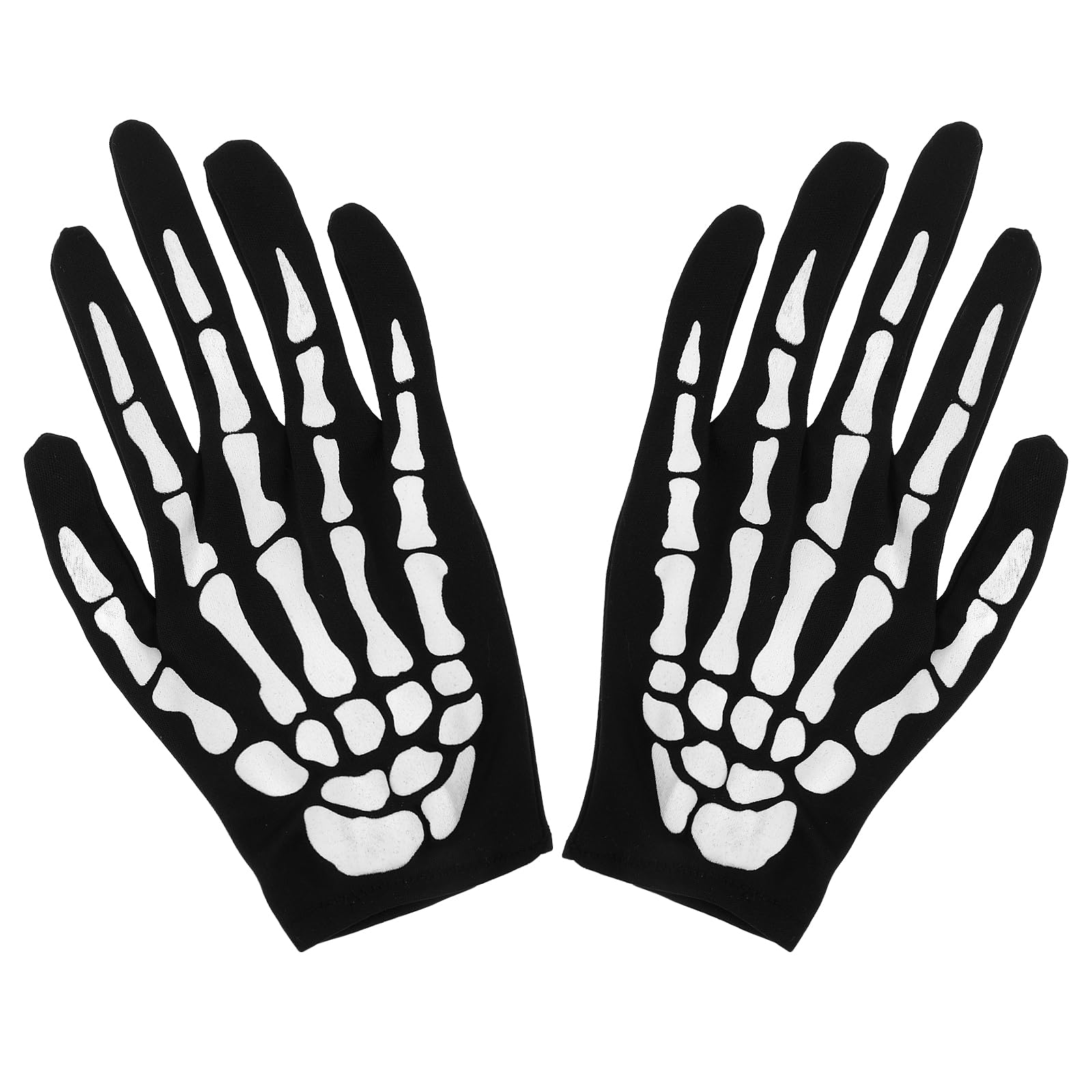 Sibba Gloves Halloween Hands Costumes 1 Pair Ghost Cosplay Skull Claws Horror Bone Scary Full Long Fingers Party Decor Rider Mittens Adults Women Men