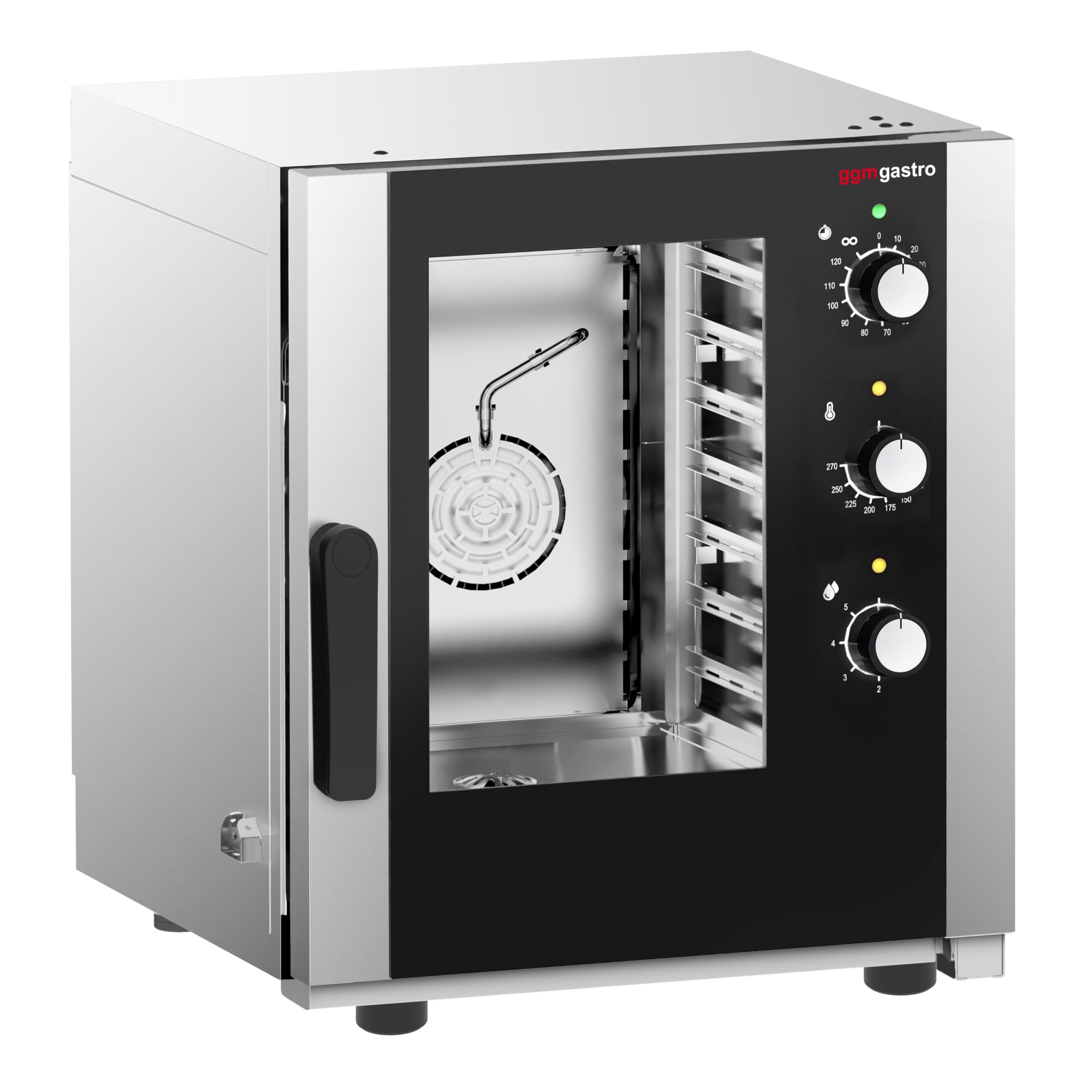 GGM Gastro Kombidämpfer 5x GN 2/3 Manuell | Ideal für den Dauereinsatz, hygienisches Edelstahldesign, einfache Reinigung, vielseitige Garfunktionen, platzsparend