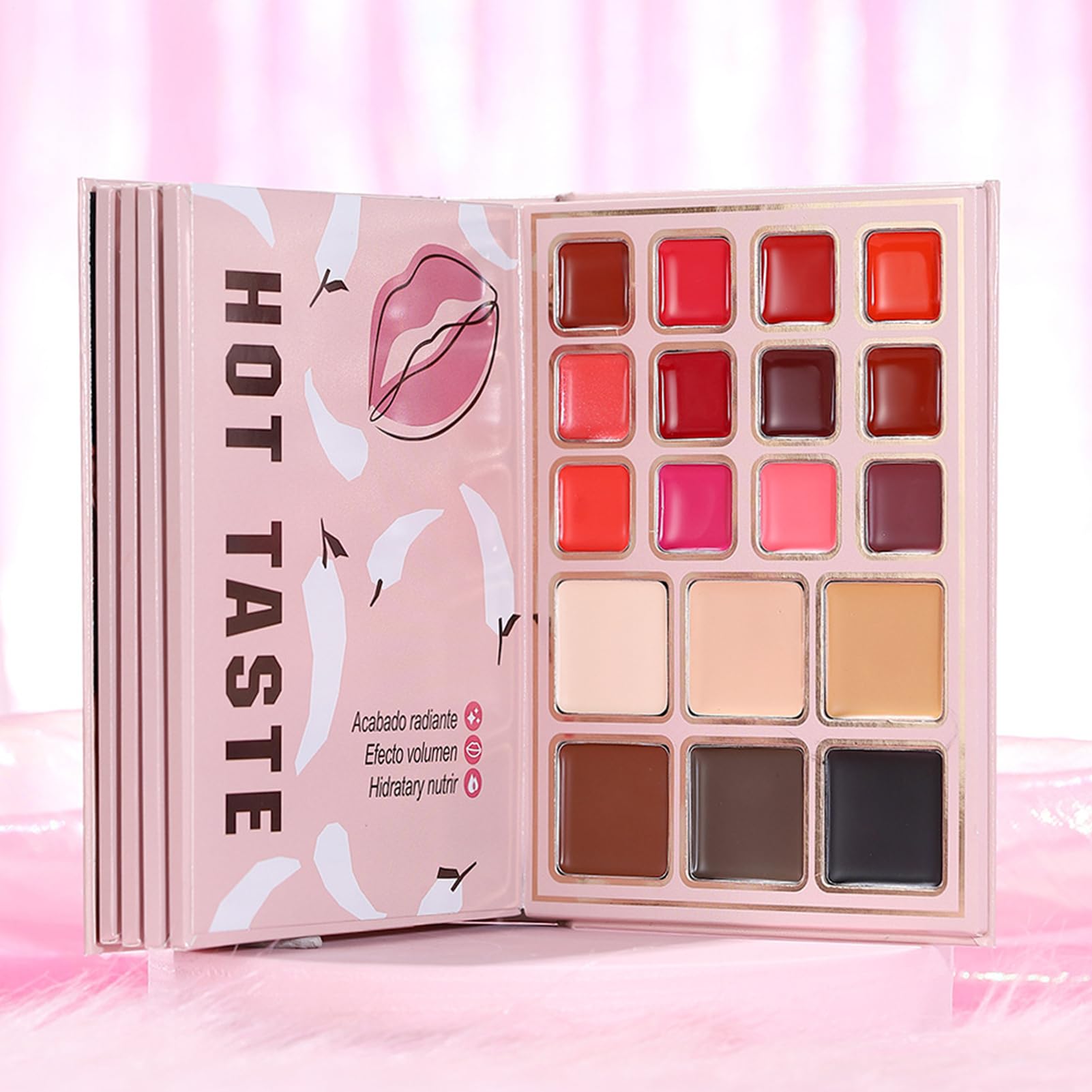 Palette Trucco a Libro per il Trucco del Viso per Donna | Palette Ombretti Portatile Per Studentesse Donne Principianti Artisti Sposa Routine Quotidiana Feste Matrimonio Eventi