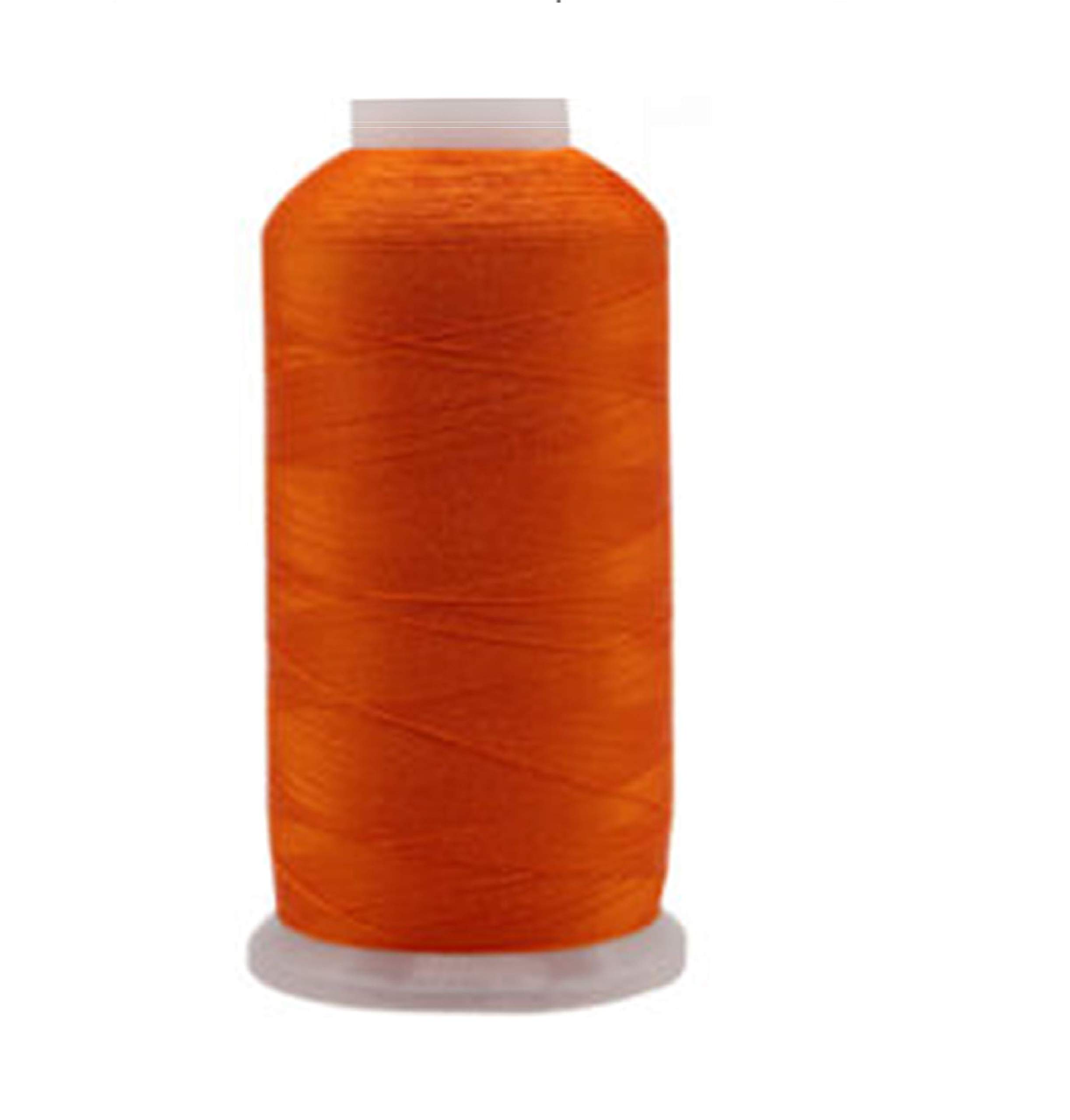 Gcs Orange Rayon Viscose Silk Machine Embroidery Assorted Threads, 120D/2 For Brother Babylock Janome Singer Pfaff Husqvarna Bernina Embroidery And Sewing Machines (Orange)