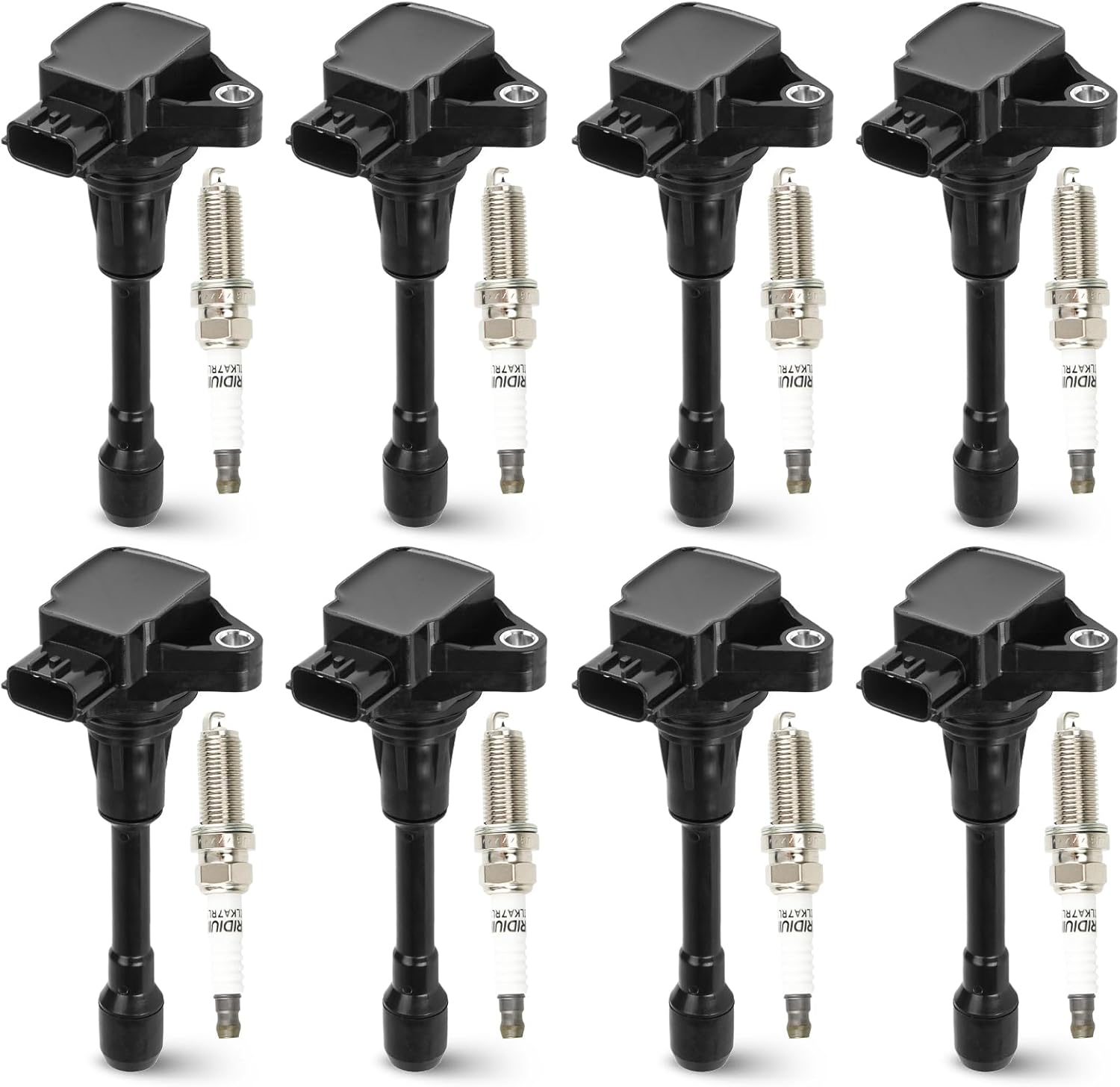 8PCS Ignition Coil Pack with 8PCS Iridium Spark Plug Compatible with Infiniti 2011 2012 2013 QX56 2014 2015 2016 2017 QX80 5.6L, Replacement for UF677 UF650 C1835 2505-484818