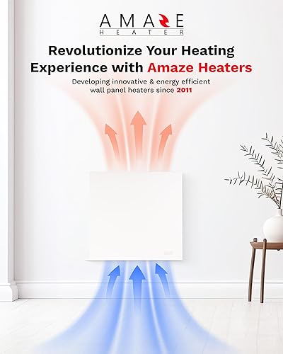 Miniatura 8 de Calentador de panel de convección doble  Calentador de espacio doble Amaze de 400 W de eficiencia energética con protector de calor y kit de montaje