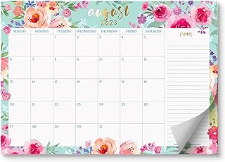 S&O Watercolor Floral Large 2023 Desk Calendar from July 2023 to Dec 2024 - Tear-Away Table Calendar 2023-2024 - Desktop Calendar 2023-2024 - Academic Desk Calendar 2023-2024 - Desk Calendar Large - 12x17in