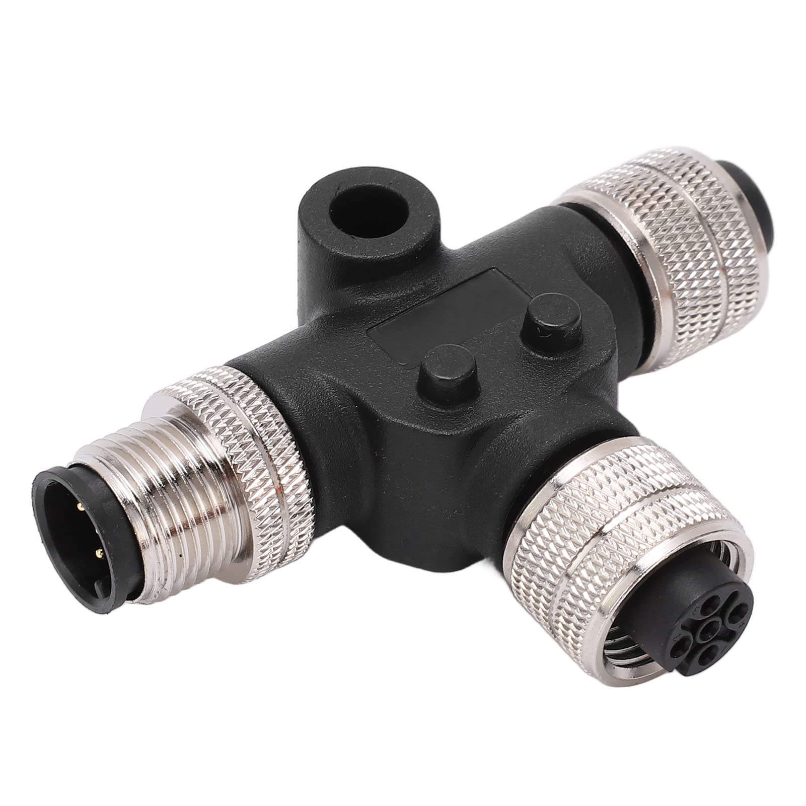 Yosoo Connettore T, connettore T per NMEA 2000 filettatura M12 5 pin IP67 impermeabile per reti Lowrance 3008 pomello del cambio a 6 velocità