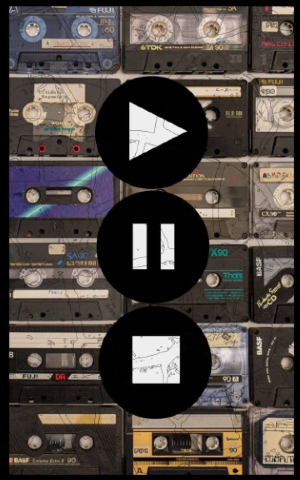 Play, pause, stop notebook: Music cassettes notebook