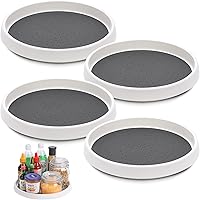 CiWiVOKi Lazy Susan Turntable 4 Pack 10 Inch Non-Skid Organizers for Kitchen Pantry Cabinet Spice Rack Bathroom Storage