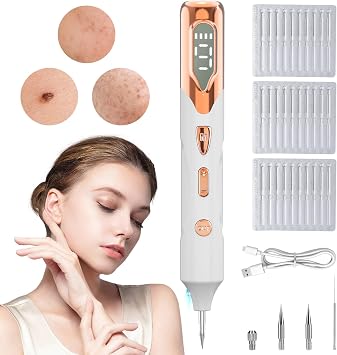 Professional Mole Remover Pen Kit with 19 Levels Replaceable Needle