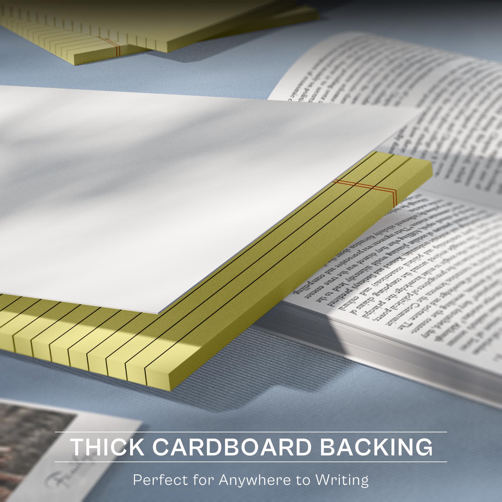 Legal Pads 8,5 x 11 - Confezione da 20 quaderni a righe larghe, 30 fogli perforati con stampa su entrambi i lati, 28 blocchi a righe formato lettera, 70 g/m², carta riciclata, a righe legali, blocco