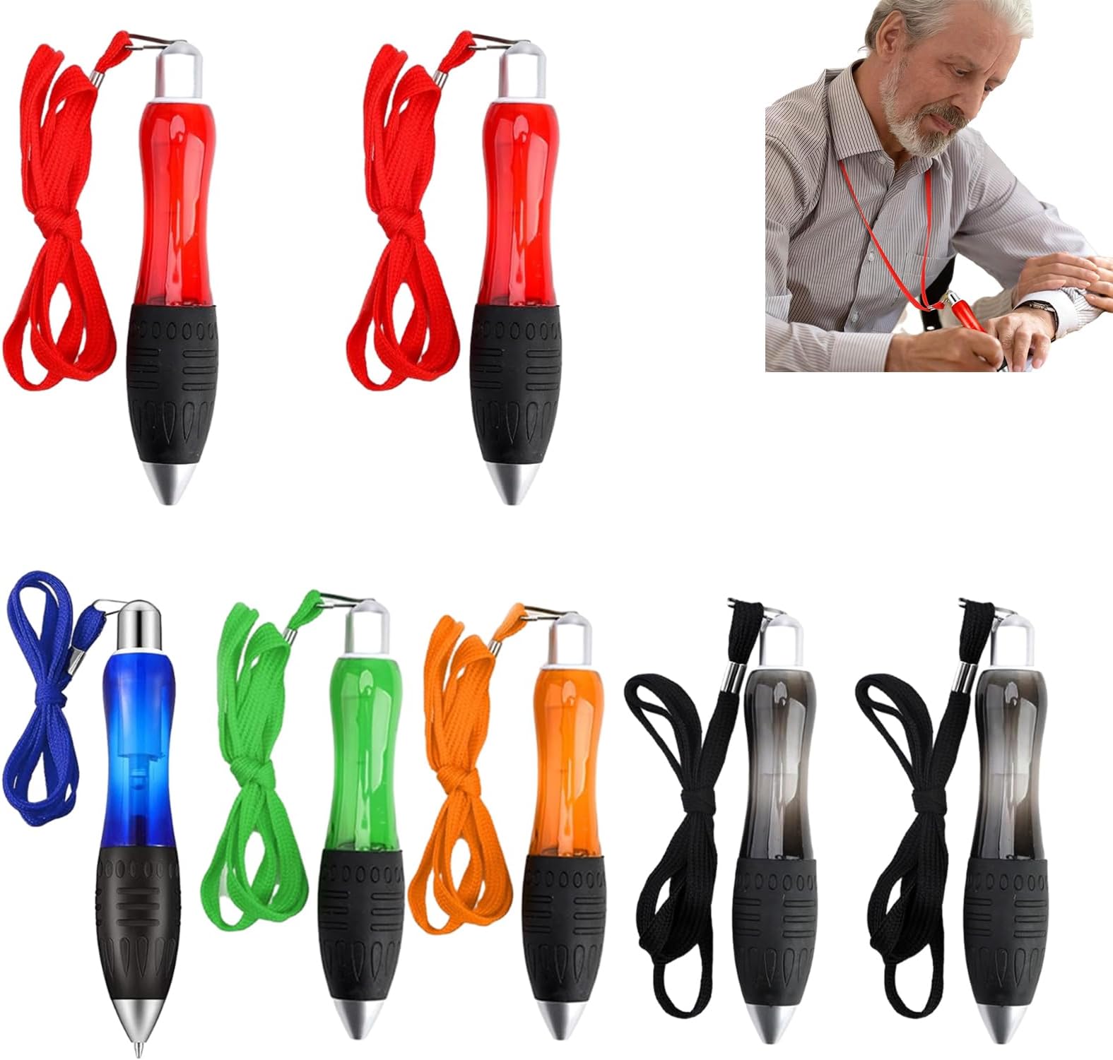 Uoxmiy 32 Pcs Multicoloured Pen 4 In 1 Mixed Multi Coloured Pens All In One Include Red Green Blue Black Refills Retractable Clicky Ballpoint 1.0mm