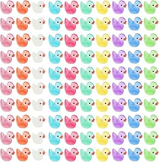 100 Pcs Tiny Ducks,Mini Ducks,Tiny Ducks Miniature Figures,Mini Ducks 100 Pack,For Fairy Garden Dollhouse Landscape Decorations Mini Stuff Figures(Random Color)