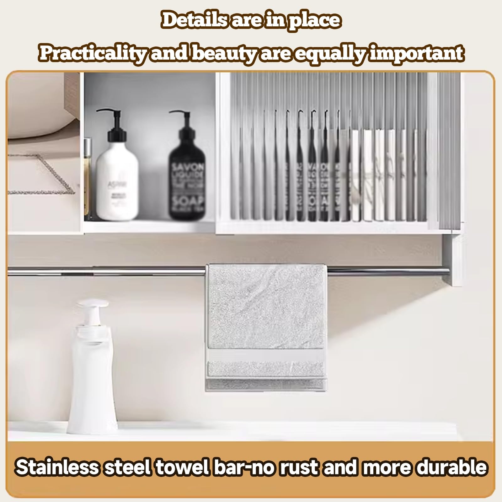 Gabinetes de Espejo de baño montados en la Pared Armario Baño con Espejo,Fuerte, Estable y Duradero/Gran Espacio de Almacenamiento/Espejo de Alta definición(Gray,60cm/23.6in)