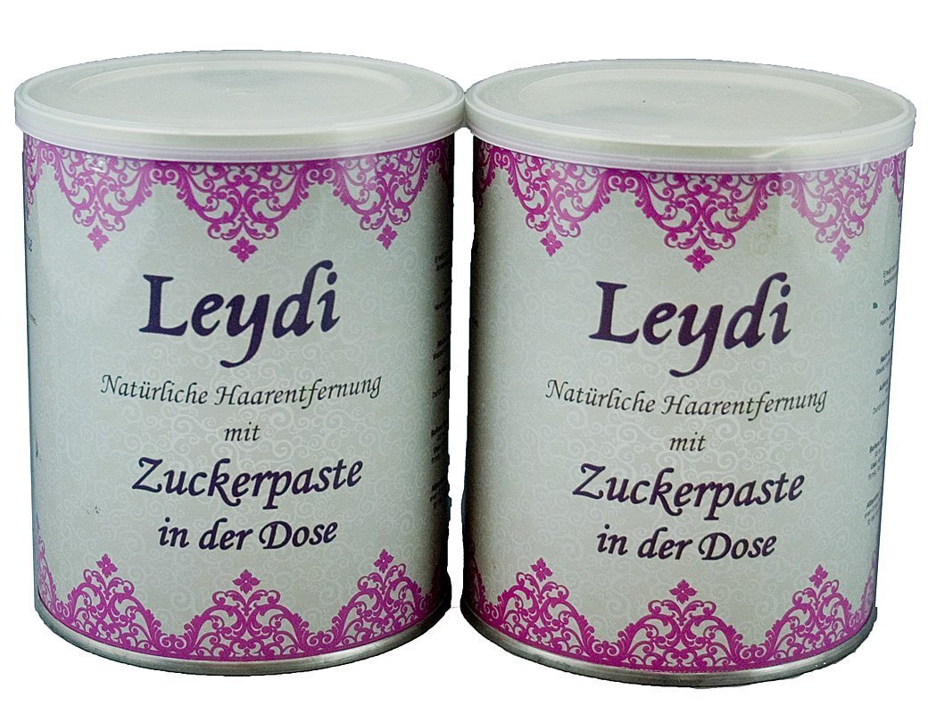2x 1000g Leydi Zuckerpaste in der Dose - Nachfüllset für Sugaring und Haarent...