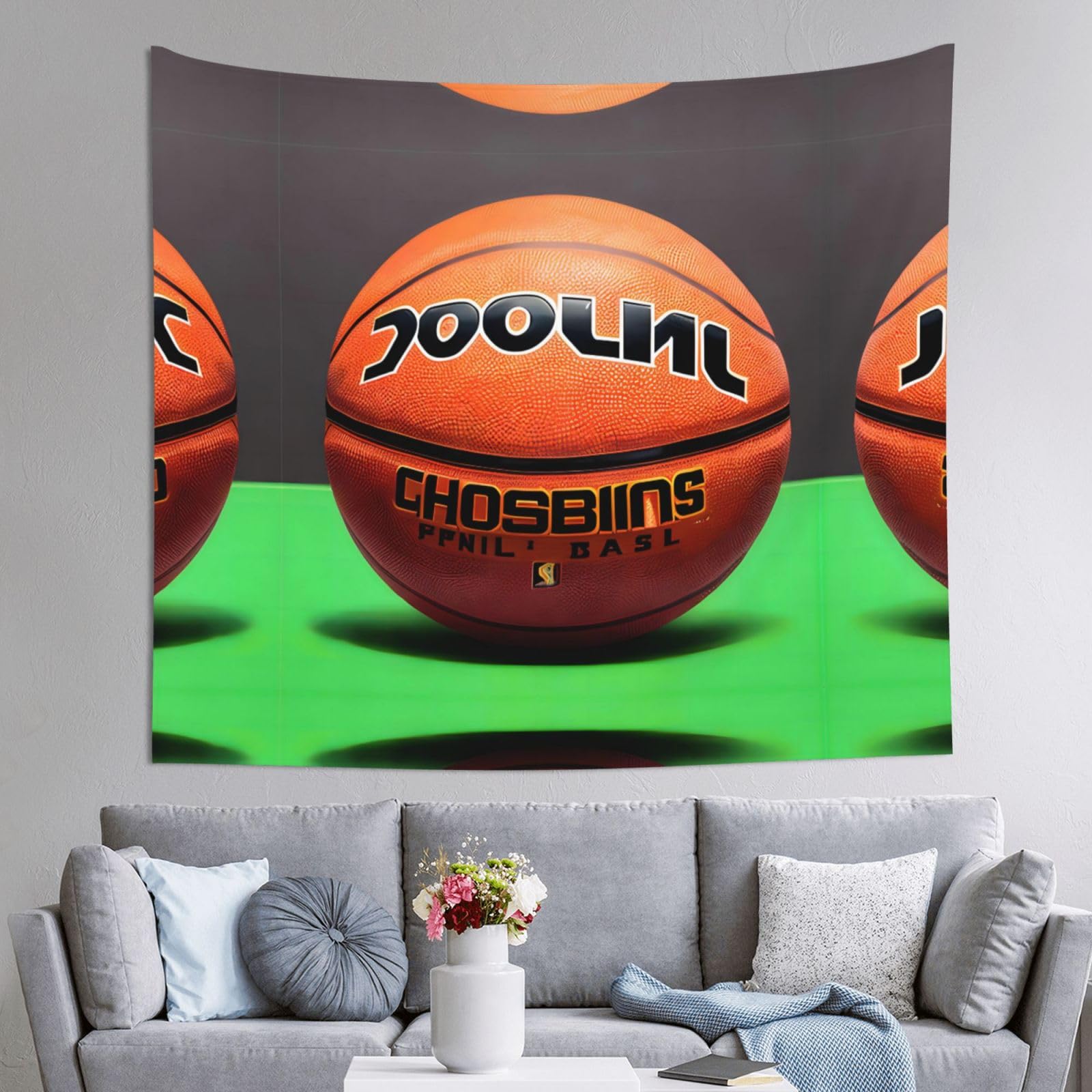 ZZYYDS Wall TapestryBasketball Background for Living Room DormWall Hanging Home Decor Party Background, Decorative Poster 60x51in