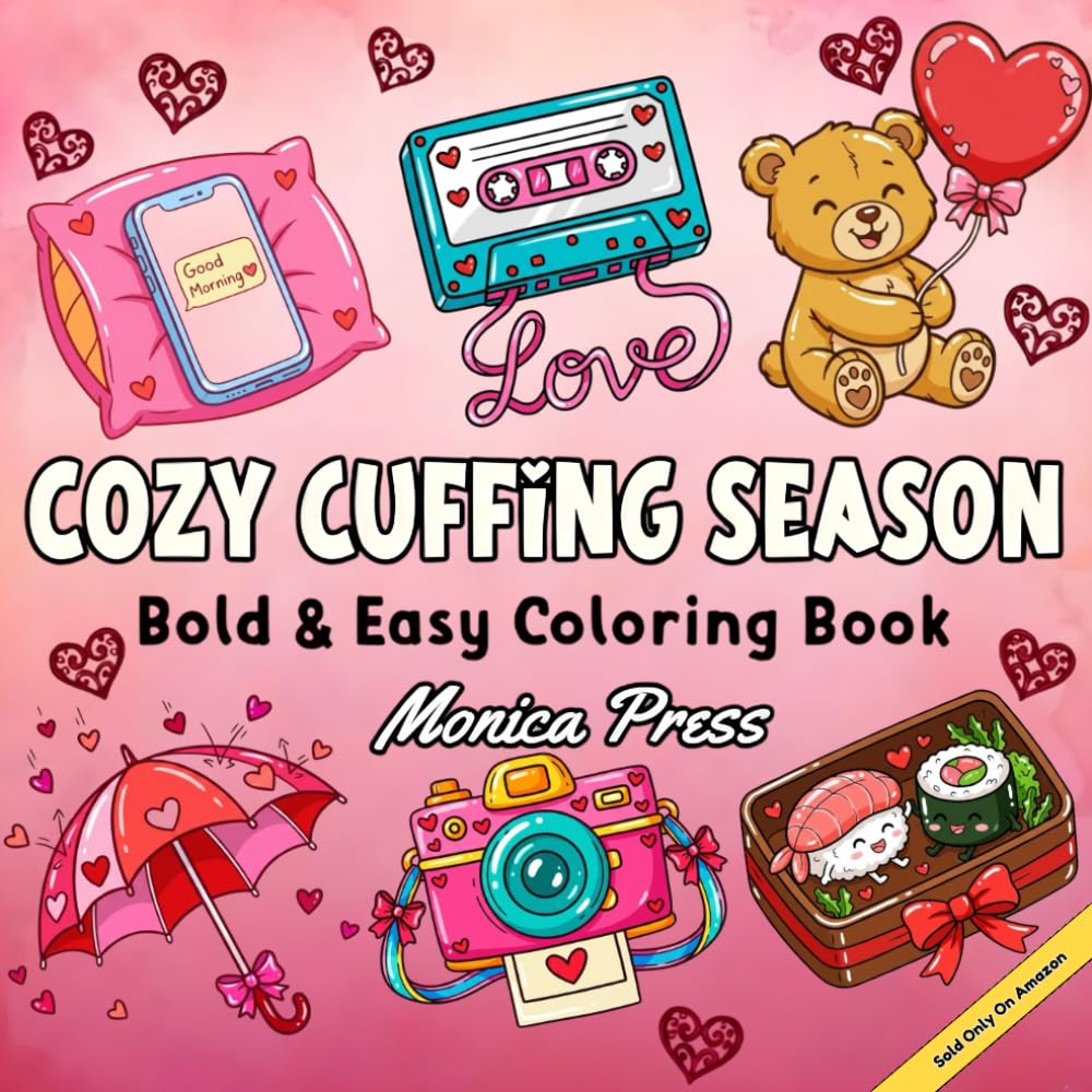 Cozy Cuffing Season: Bold and Easy Coloring book