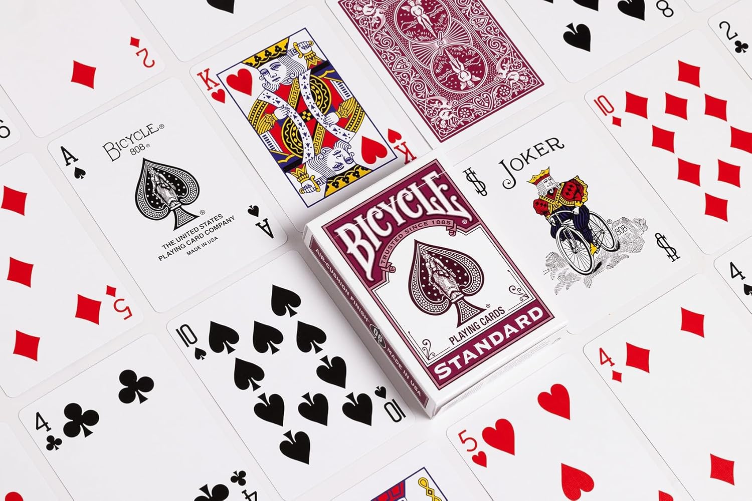 Bicycle Color Series #6 Burgundy Playing Cards, Poker Size Standard Index