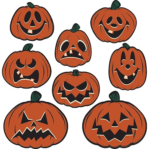 Pumpkin Vintage Halloween Cutouts - 8 Pcs.