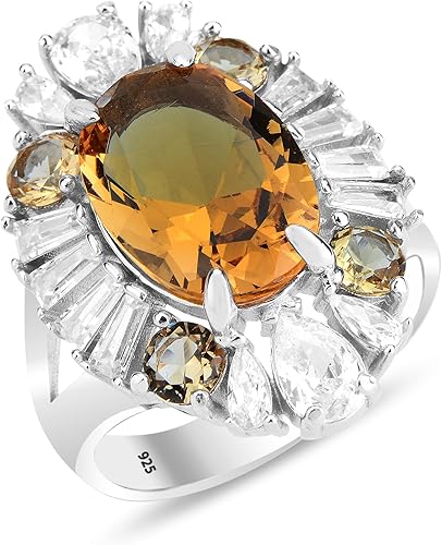 Anillo de mujer de plata de piedra zultanita 925K - Exquisitas joyas de piedras preciosas para la venta - Anillo de plata sultanita - Diásporo turco