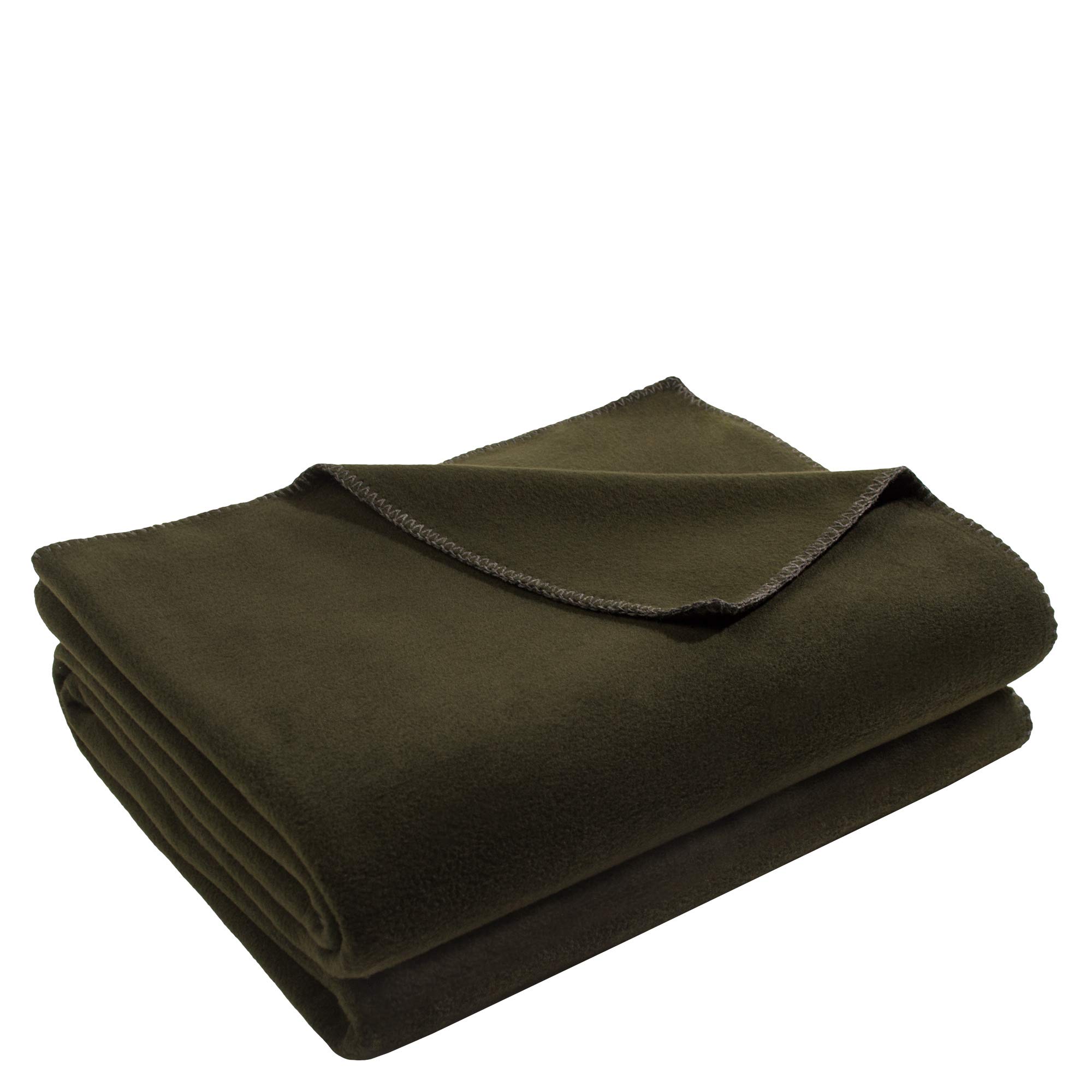 Zoeppritz Decke in der Farbe: Dunkelgrün, aus 65% Polyester, 35% Viscose hergestellt, Größe: 160x200 cm, 103291-690-160x200