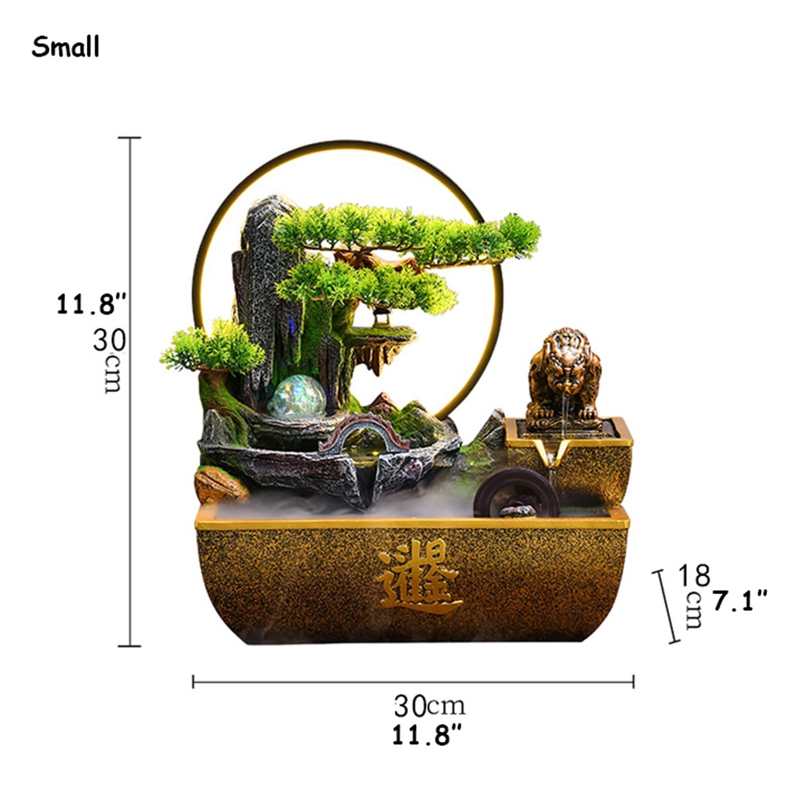 Humidificador atomizador de interior con plantas artificiales y lámpara LED para relajación en el hogar