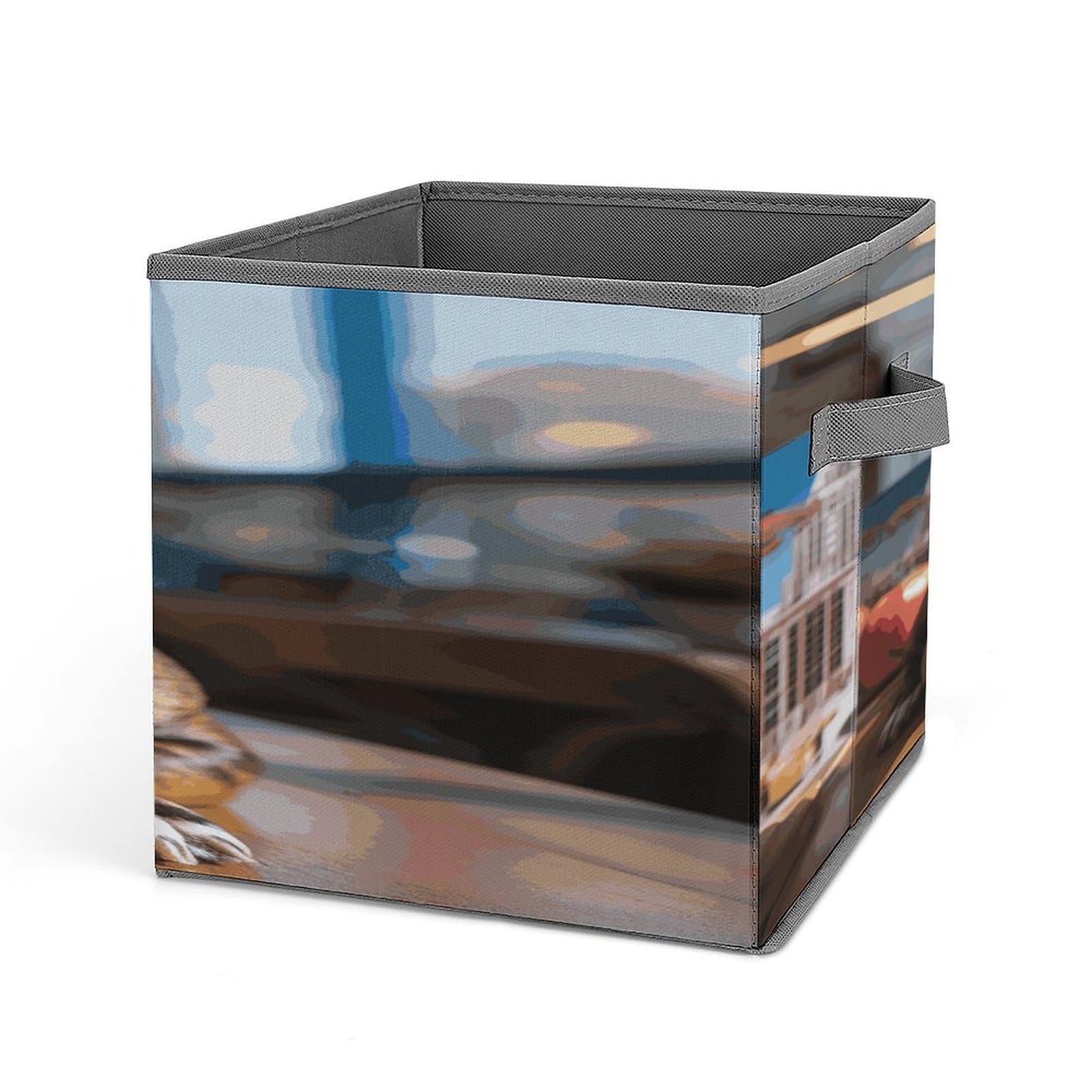 Fekiloot Style French Bulldog Wearing Sunglasses Storage Bins Storage Baskets