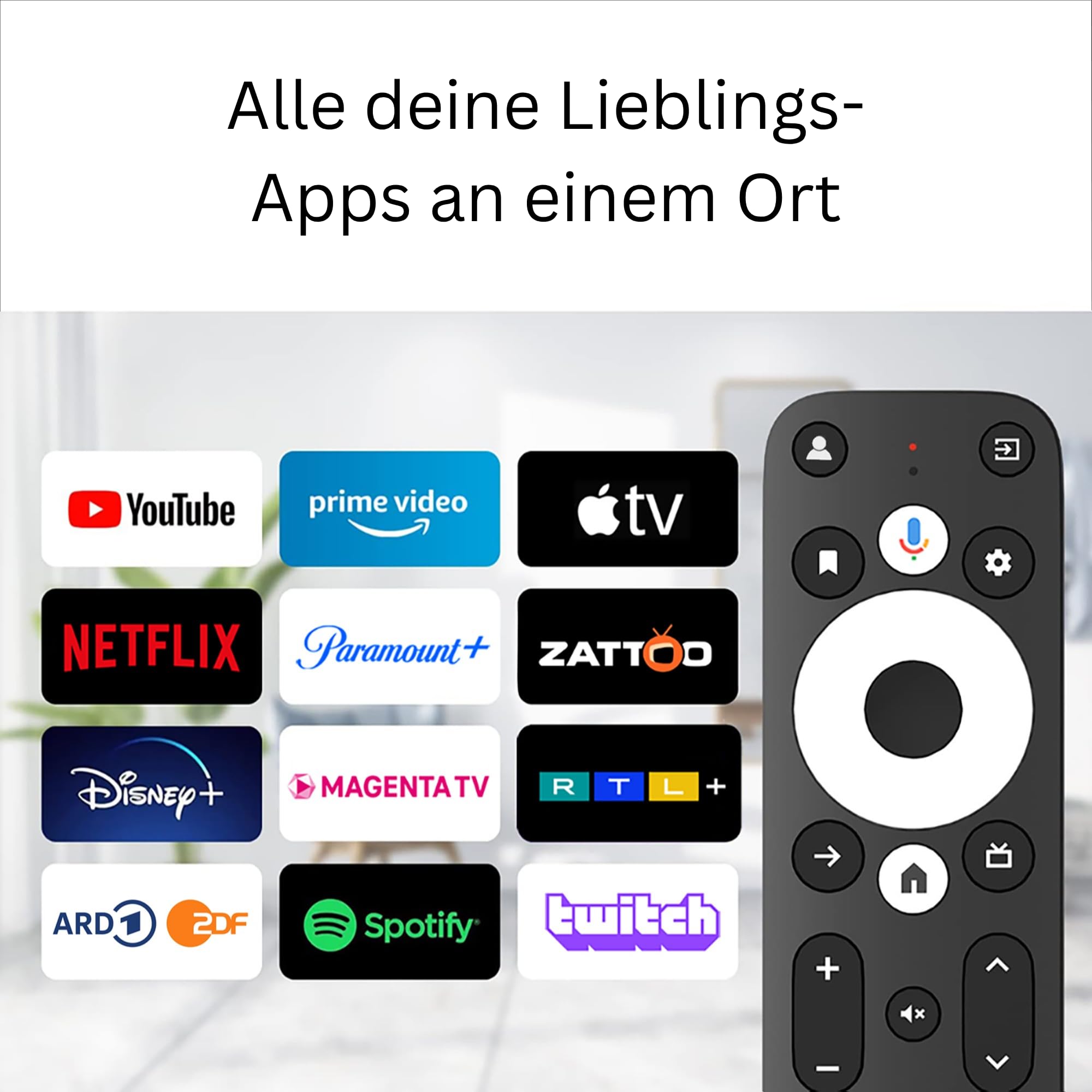 GD2 4K Streaming Box - Google TV Smart Mediaplayer, Unterstützt Netflix & Prime in 4K, AV1, HDR10+, LAN, 2X USB, Dualband WiFi, Sprachsteuerung