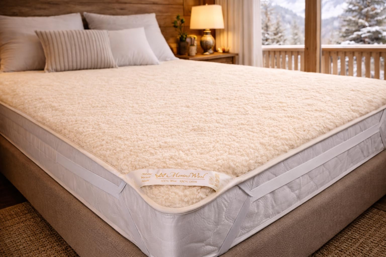 Exklusive Merino Wool Unterbett aus Matratzenauflage King unterbett 160 x 200 cm