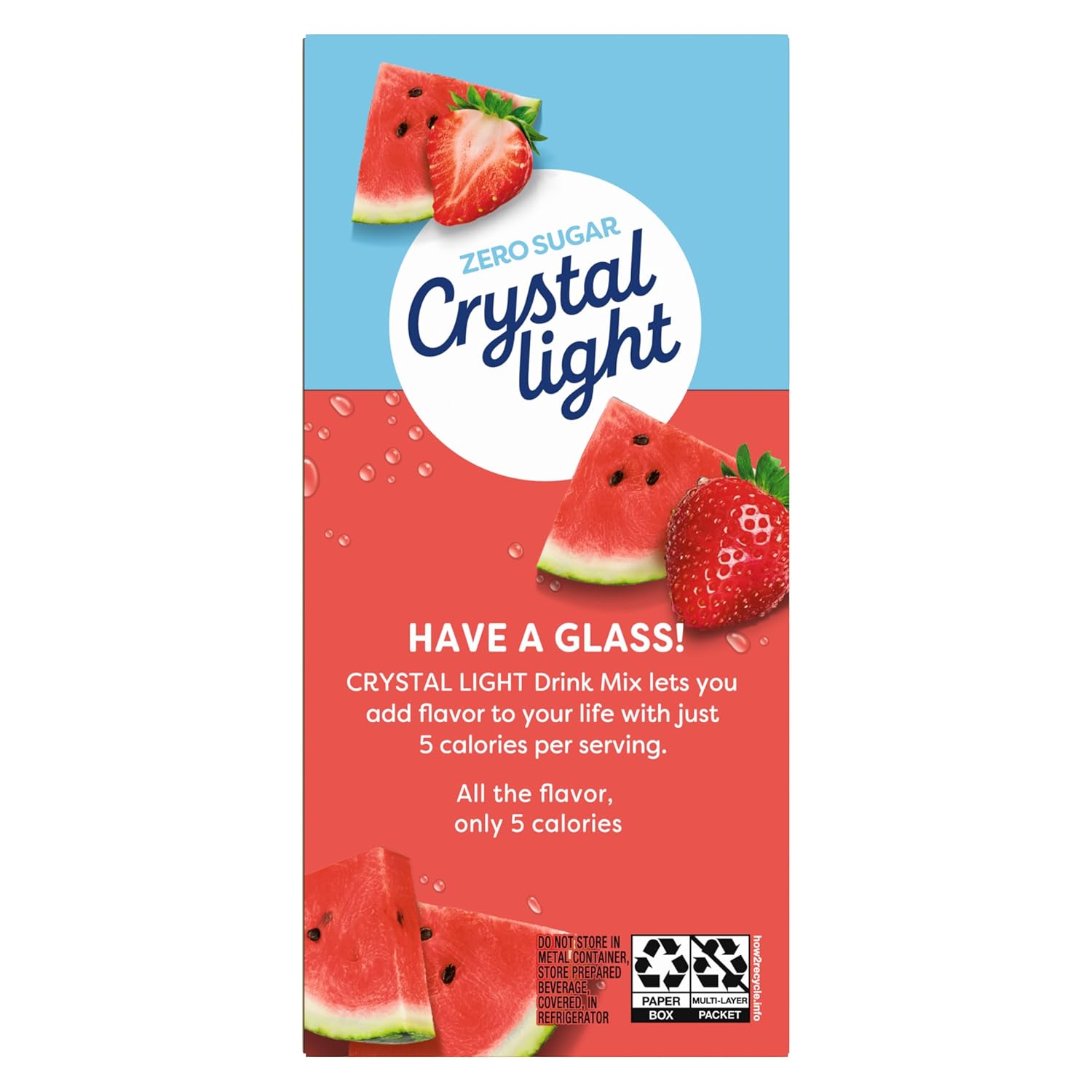 Crystal Light Strawberry Watermelon Drink Mix, 12-Quart Box (Pack of 10)
