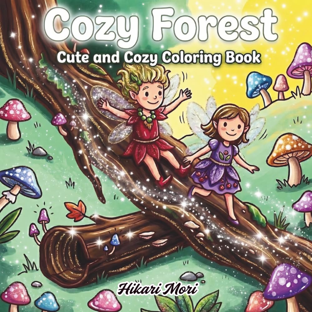 Cozy Forest Coloring Book: Easy and Bold Coloring Pages for Adults, Teens, and Creative Kids