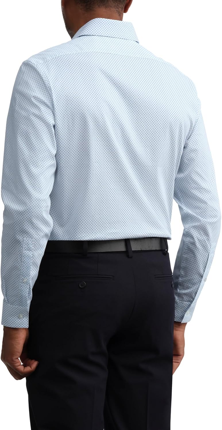 Kenneth Cole Reaction Men's Dress Shirt Slim Fit Techni-Cole Stretch