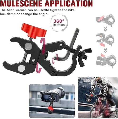 Miniatura 4 de Soporte de bloqueo en U para Kryptonite Heavy Duty Bike Lock - Soporte de linterna de metal seguro para luces de scooter de bicicleta, sin