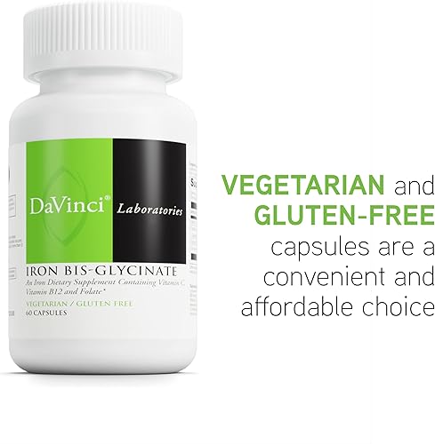 Miniatura 5 de DAVINCI Labs Iron Bis-Glycinate - Suplemento suave de hierro para mujeres y hombres - Ayuda a apoyar la producción de hemoglobina y los niveles