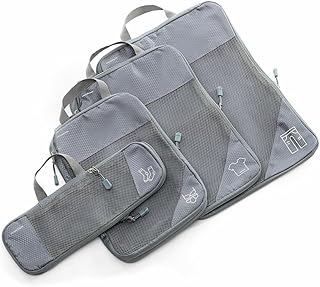 InnovaGoods® Malas de viagem, organizador malas de viagem, malas para guardar roupas, organizador de malas ideal para o máximo aproveitamento do espaço. Adequado para mala de cabine. 4 unidades.