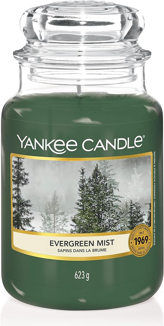 Yankee Candle Candela Profumata In Giara Piccola, Abeti Nella Nebbia