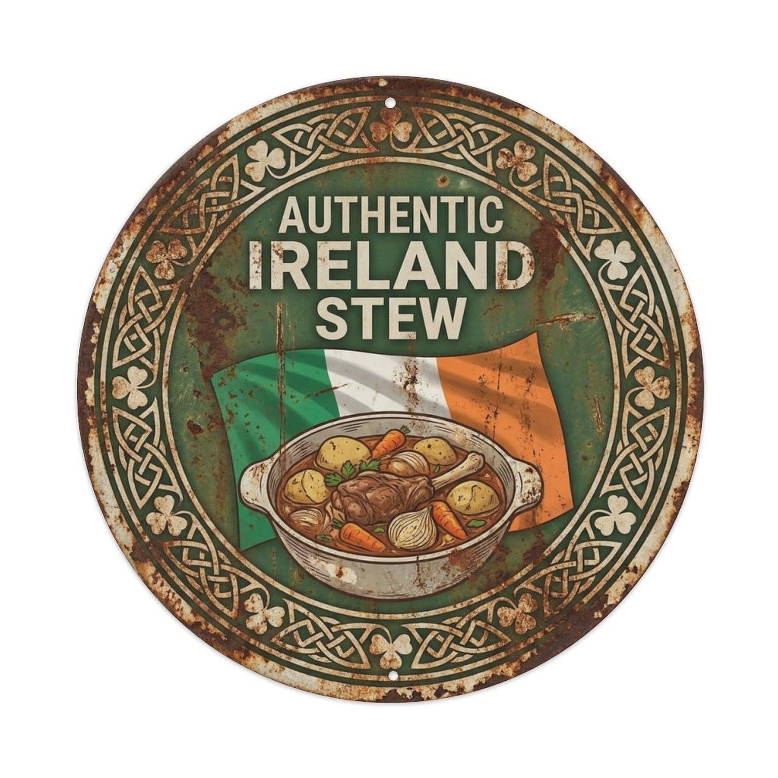 Ireland Travel Stew Irish Hearty Entree Cuisine Metal Tin Sign