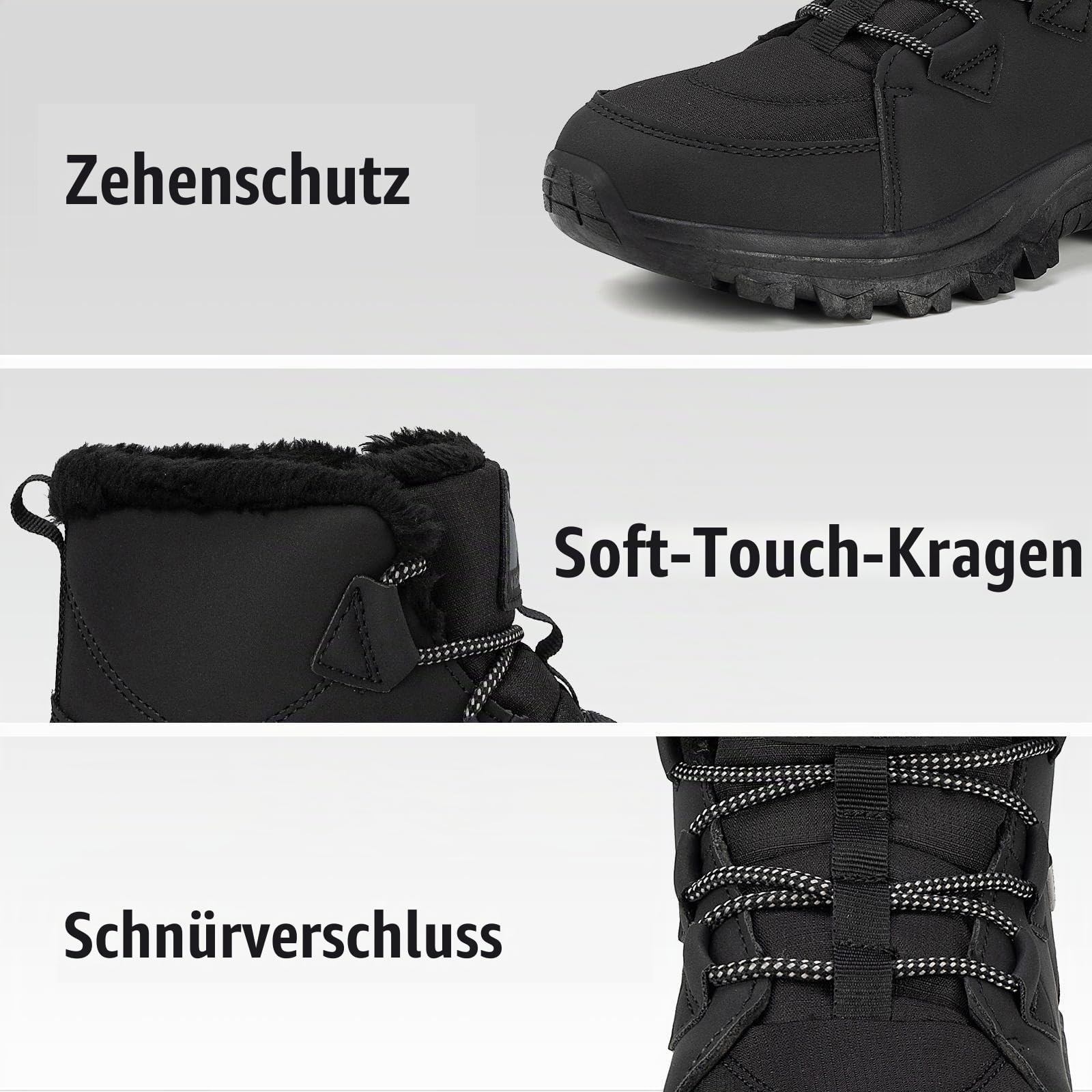 Mishansha Damen Winterschuhe Mid Outdoor Warm Gr.36-42 | Rutschfeste, Bequeme, Freizeit, Schön, Winter, Pendeln, Zu Fuß gehen, Camping, Schneestiefel