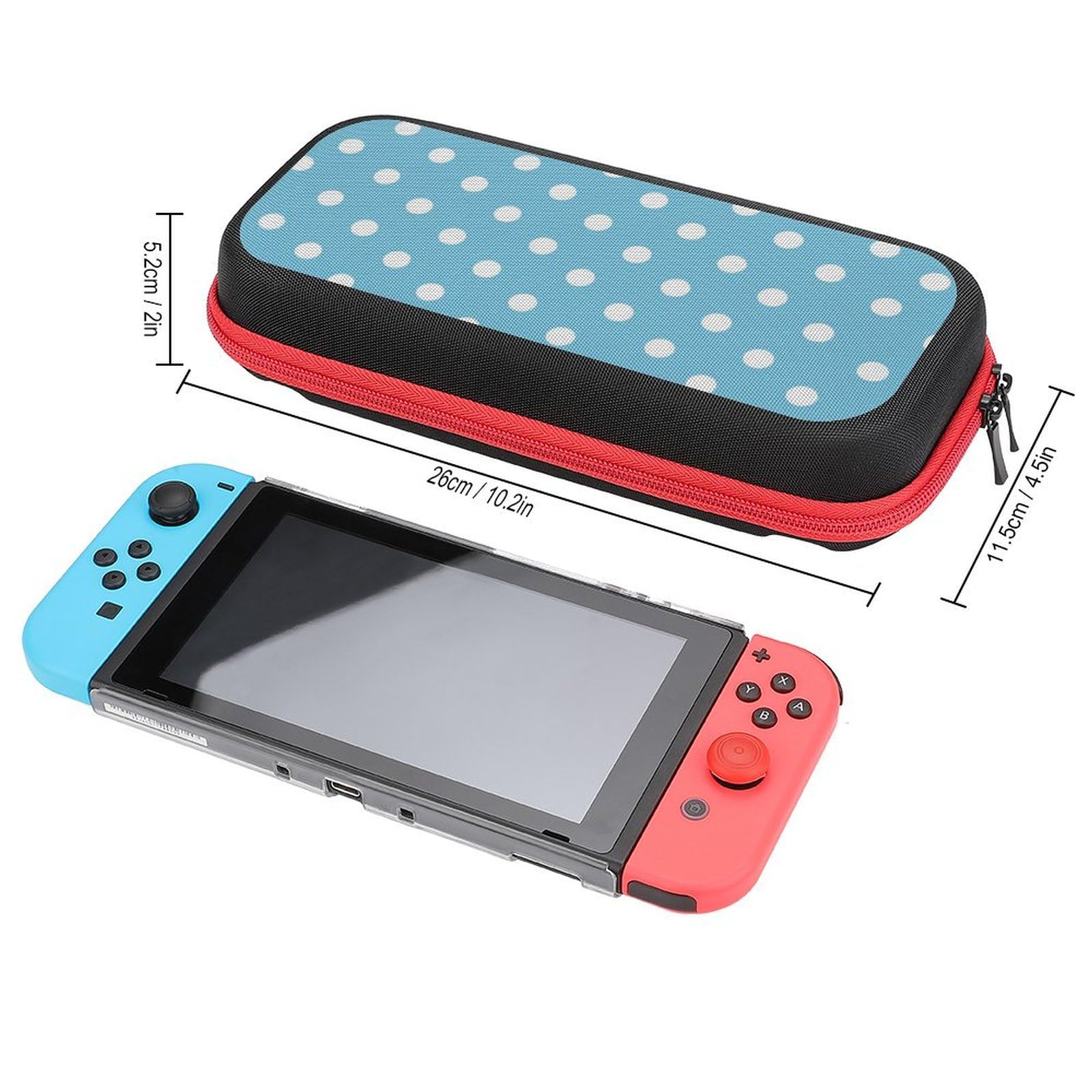 Amazon.co.jp: Switch ケース 水色 ブルー ドット柄 水玉 (2) スイッチ