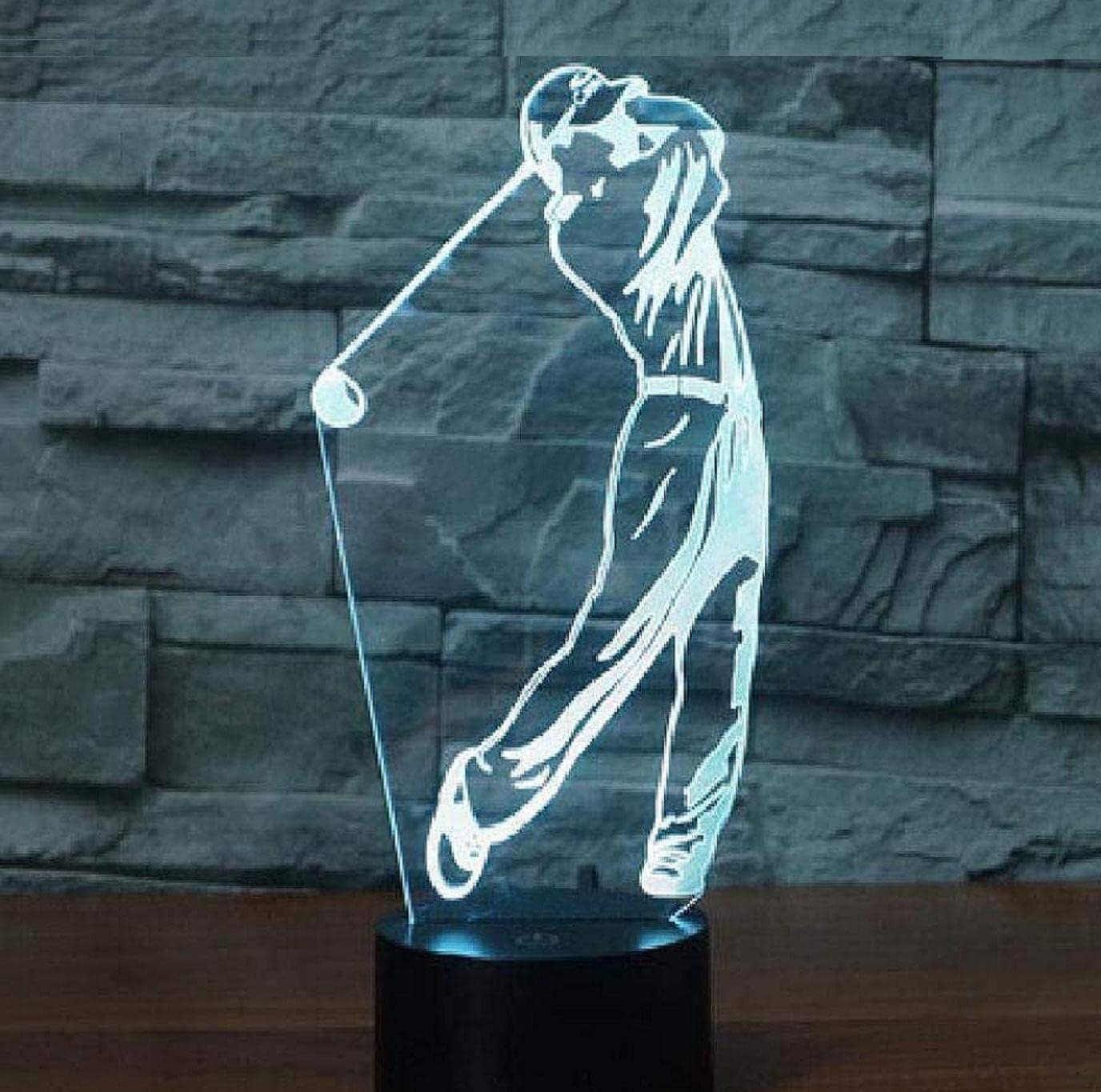 Golf Lovers Tee Time Light Golf Bag Table Lamp with Decorative Beige